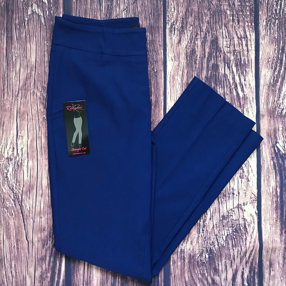 Navy Blue Super Stretchy Straight Cut Dress Pant